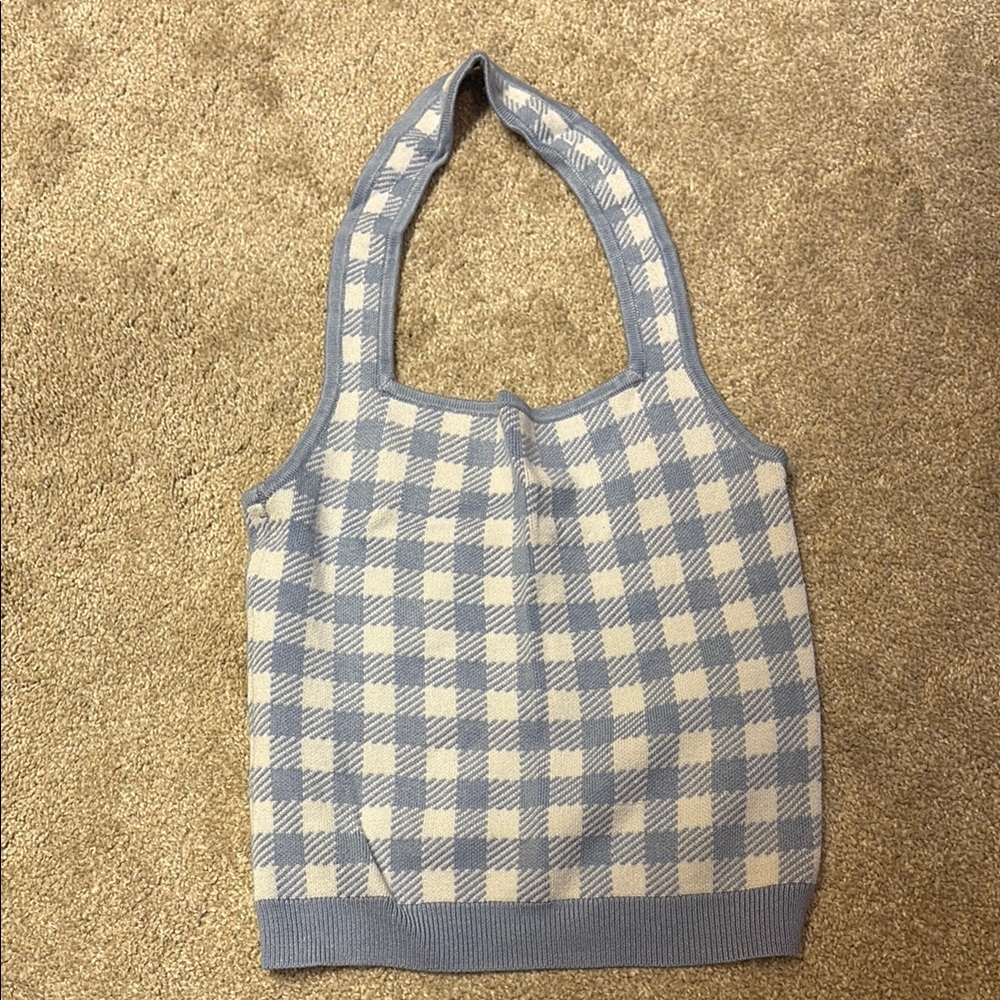 Abercrombie  Checkered Knit halter top